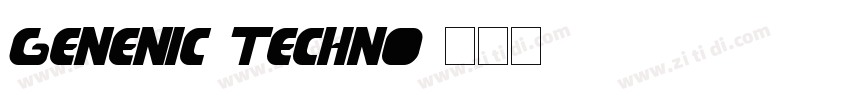 genenic techno字体转换